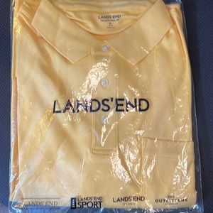 Lands’ End Men’s Lemon Yellow Polo XL